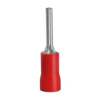 T-158-25 Red Solid Pin Crimp Terminal (22-16 AWG)